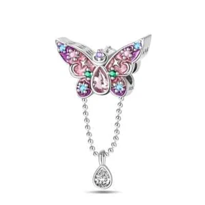 PANDACH Charm Anhänger Sterling Silber 925 Schmetterling Bead Charm für Armband - Bild 1 von 5