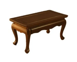 Puppenstube Miniatur - Couchtisch Tisch Antikbraun 1:12 - Bild 1 von 1