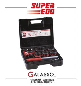 SET KIT FILIERA A MANO SUPER EGO ART.600 FILIERA PER TUBI DA 3/8" - 1.1/4" - Foto 1 di 1