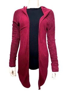 American Eagle Outfitters Maroon Open Front Cardigan Sweater Size Small Petite - Picture 1 of 9