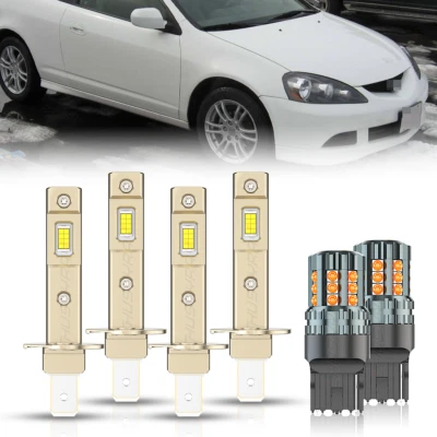 For Acura RSX 2002 - 2004 LED Headlight Hi/Lo Beam+Turn Signal Light Bulbs Kit - Image 1 of 4