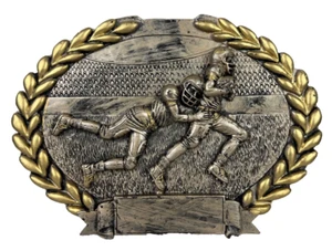 Football Award Trophy Resin Antique Bronze 3D Plaque Marco ROP617B (FF) - Picture 1 of 4