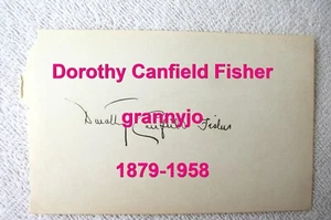 Original Hand Signed Autograph of Dorothy Canfield Fisher, American Author - Picture 1 of 3