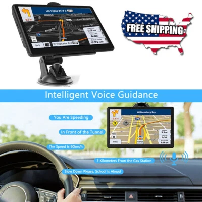 Vehicle GPS Navigation Touch Screen Maps Spoken Direction Car/Truck 7" Display - Image 1 of 4