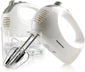 5-Speed Electric Hand Mixer with Stainless Steel Mixing Whisk, Snap-On Storage C - Picture 1 of 11