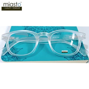 MIASTO ""CIAO"" PREPPY RUNDE/QUADRATISCHE SCHLÜSSELLOCH-LESEBRILLE + 2,00 WEISS/KLAR - Bild 1 von 3