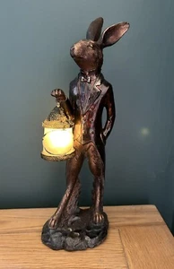 Debon Hare LED Candleholder Ornament - Light Statue Decoration Figure Debonair - Picture 1 of 8