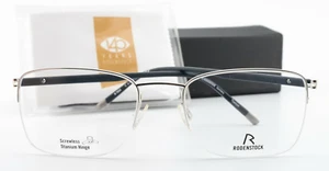 Rodenstock Glasses Frame R7034 C 53-19 140 half Rim Silver Shine Titan Screwless - Picture 1 of 10