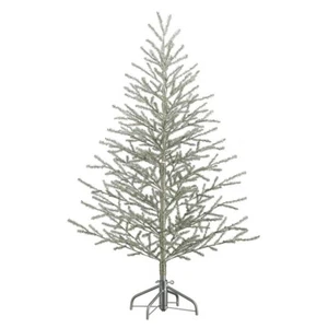 5'Hx40 D Tinsel Christmas Tree on Metal Stand Antique Silver (5') Decor - Picture 1 of 1