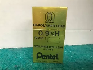 Ricarica piombo Pentel Hi-Polymer 0,9 mm REGOLARE fine #50-H-9 12 tubi singoli - Foto 1 di 1