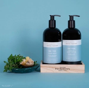 🆕 3 PC SET~PECKSNIFFS AROMA: THERAPY~ DE-TOX HAND WASH & HAND & BODY LOTION SET - Picture 1 of 23