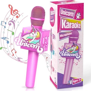 Kinder Karaoke Mikrofon: Bluetooth, 5 Spracheffekte, 6H Play für iOS/Androi Android/PC - Bild 1 von 10