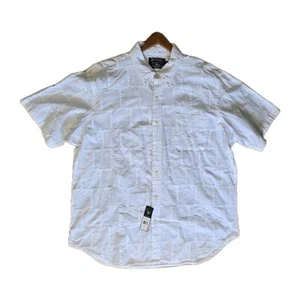AMERICAN LIVING BUTTON DOWN SHIRT MEN'S SIZE XXL WHITE 100% COTTON SHORT SLEEVE - Picture 1 of 6