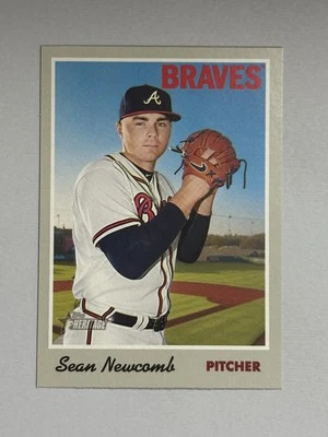 Sean Newcomb 2019 Topps Heritage Atlanta Braves #17  O191 - Image 1 of 2