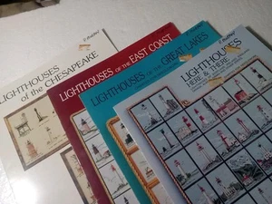 4 Tidewater Original Leuchttürme Kreuzstich Bücher. 93 Schnittmuster insgesamt. 80er Jahre - Bild 1 von 11