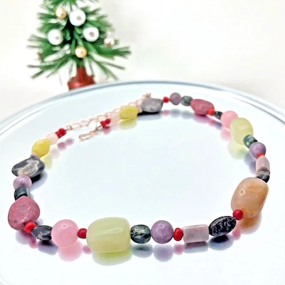 NUEVO Collar Jay King DTR 925 Esterlina Multicolor Piedras Preciosas Ajustable Foto 1 de 4