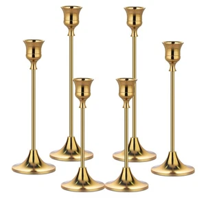 Metal Candle Holders for Candlesticks Taper Candlestick Holders Set Vintage D... - Picture 1 of 6