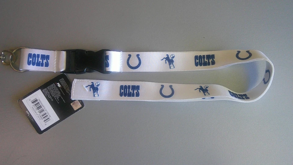 NFL Lanyard Keychain Indianapolis Colts Retro White Color - Image 1 of 1