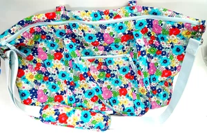 Vera Bradley Far Out Floral Cotton Duffle GRAND TRAVELER Travel Bag - Picture 1 of 5