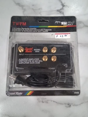 Channel Master 4 Set Indoor Distribution Amplifier Radio Shack Model 3044 1990s - Image 1 of 3