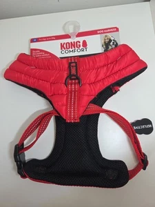 KONG COMFORT Dog Chest Plate Harness RED REFLECTIVE PADDED - Picture 1 of 11