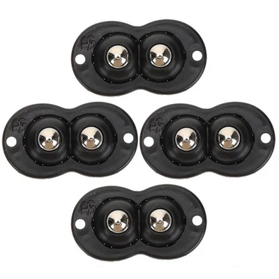 4PCS Black Self Adhesive Caster Mini Swivel Wheels Ball Pulley For Storage Box - Bild 1 von 4