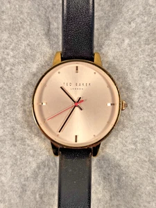 Hermoso reloj Ted Baker para mujer 38 mm caja tono dorado correa de cuero - Imagen 1 de 8