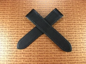 23mm Deployment Strap Black CALF Leather Watch Band for CARTIER SANTOS 100 XL A - Picture 1 of 6