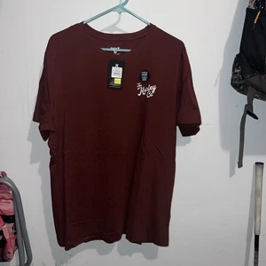 Hurley Graphic T-Shirt Short Sleeve Ukulele Maroon Size Large - Picture 1 of 5