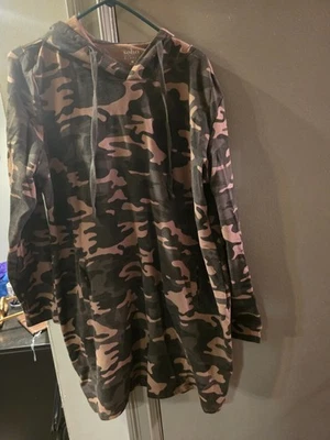 MUJER NY&CO CAMUFLAJE SUDADERA CON CAPUCHA VESTIDO TALLA XL Foto 1 de 4