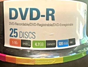 Polaroid DVD-R 25er Pack 4,7GB 120 Min 16x versiegelte Rohlinge - Bild 1 von 6