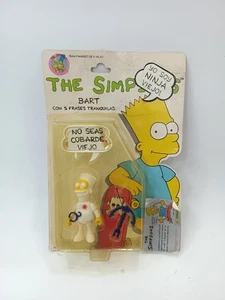 The Simpsons Bart Simpson Ninja White Playful Argentine Vintage Not Playmates - Picture 1 of 24