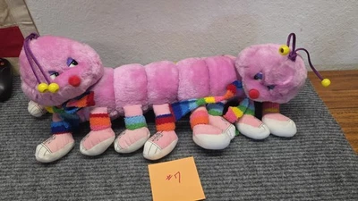 Vintage 1984 Lots a Lots a Leggggggs 20 Legs Pink Caterpillar 24" Plush  - Image 1 of 4