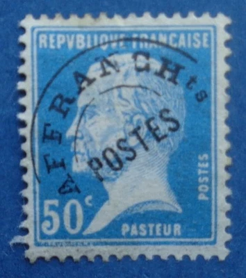 France oblitéré, préoblitéré n°68, 50c bleu Pasteur, 1922-1932 - Photo 1/2