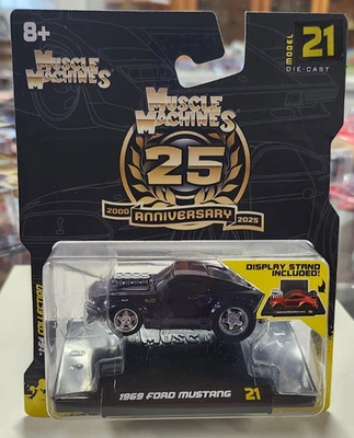 Muscle Machines 25th Anniversary 1969 Ford Mustang Model 21 CHASE - Image 1 of 4