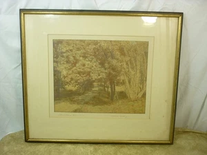 Impresión enmarcada firmada por Wallace Nutting The Turn Homeward 1918 25J021 - Imagen 1 de 6