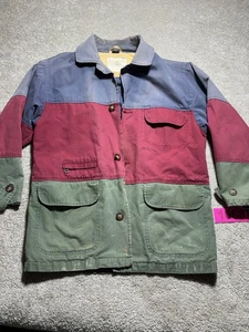 Chaqueta Banana Republic Vintage Color Block Rayas Para Hombre XS Algodón Con Capucha Años 90 - Imagen 1 de 12