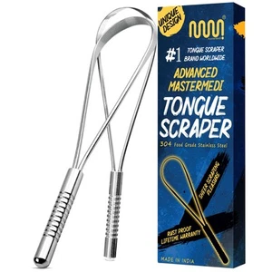 Tongue Scraper for Adults 100% Stainless Steel Tongue Scrubber for Bad Breath... - Picture 1 of 5