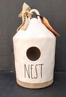 Rae Dunn Artisan Collection by Magenta Ceramic Round Cylinder NEST Birdhouse Tag