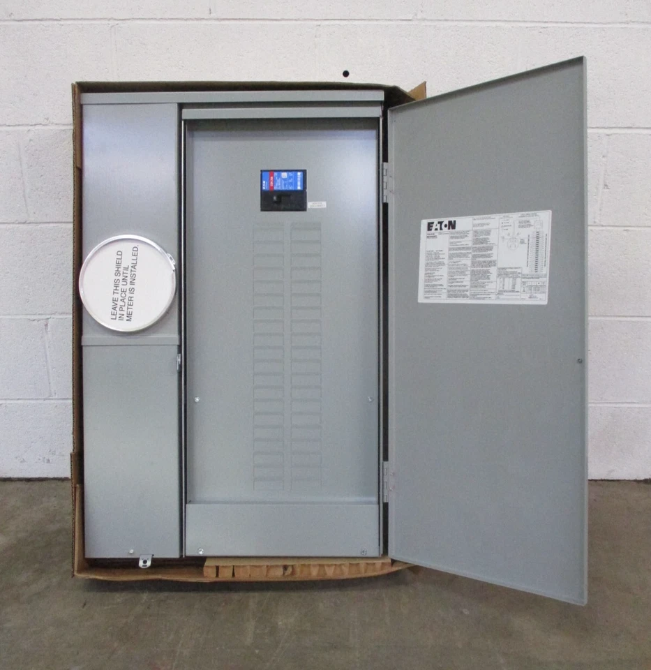 NEW Eaton MBE4040B200TS 200 Amp Outdoor Meter Main Breaker Panel 120/240V 200A - Image 1 of 4