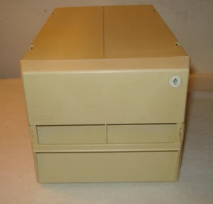 VINTAGE FELLOWES BOX 5 1/4 DISKETTENLAUFWERK 5,25" DISK MEDIEN SCHUBLADEN MADE IN ITALY - Bild 1 von 9