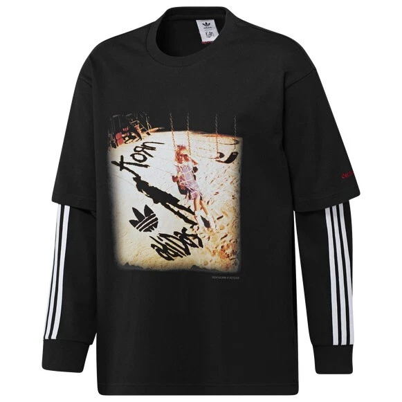 adidas x Korn Long Sleeve T-shirt Black JG1338 Size Large