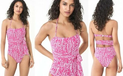 Traje de baño de una pieza Diane Von Furstenberg ONIA X DVF Charlotte Bandeau L XL $195 Foto 1 de 4