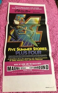 Póster de película de surf de cine de cinco historias de verano más cuatro originales - Imagen 1 de 2