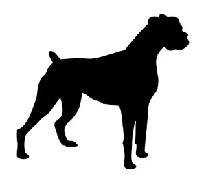 Boxer Vinyl Decal Car Window Laptop Dog Silhouette Sticker - Picture 1 of 10