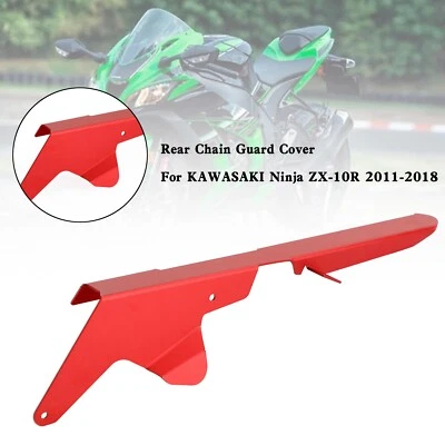 Cubierta protectora de cadena de piñón para KAWASAKI ZX-10R 2011-2018 rojo T9 - Imagen 1 de 4