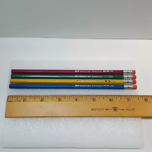 Vintage Lot USA Made EBERHARD FABER American #2 Color Barrel Bonded Wood Pencils - Picture 1 of 8