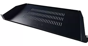 New Cantilever Server Shelf, Vented, 19", 1U, 10" Depth (250mm), 44lb, Black - Picture 1 of 4