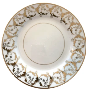 1 MARY CAROL home Collection Salatteller weiß mit Goldrand - Bild 1 von 8