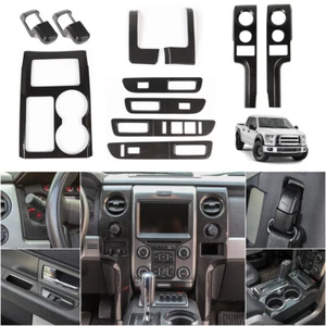 Full set Interior Decoration Trim kit Dashboard Cover for F150 09+ Carbon Fiber - Picture 1 of 9